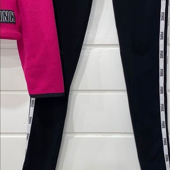 Victoria’s Secret PINK Crop Hoodie Top & Leggings - Picture 8 of 14